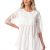 Bluza Fashion Loft cu maneci din dantela , din bumbac cu volane culoarea alba
