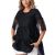 Bluza Fashion Loft,neagra din bumbac cu dantela