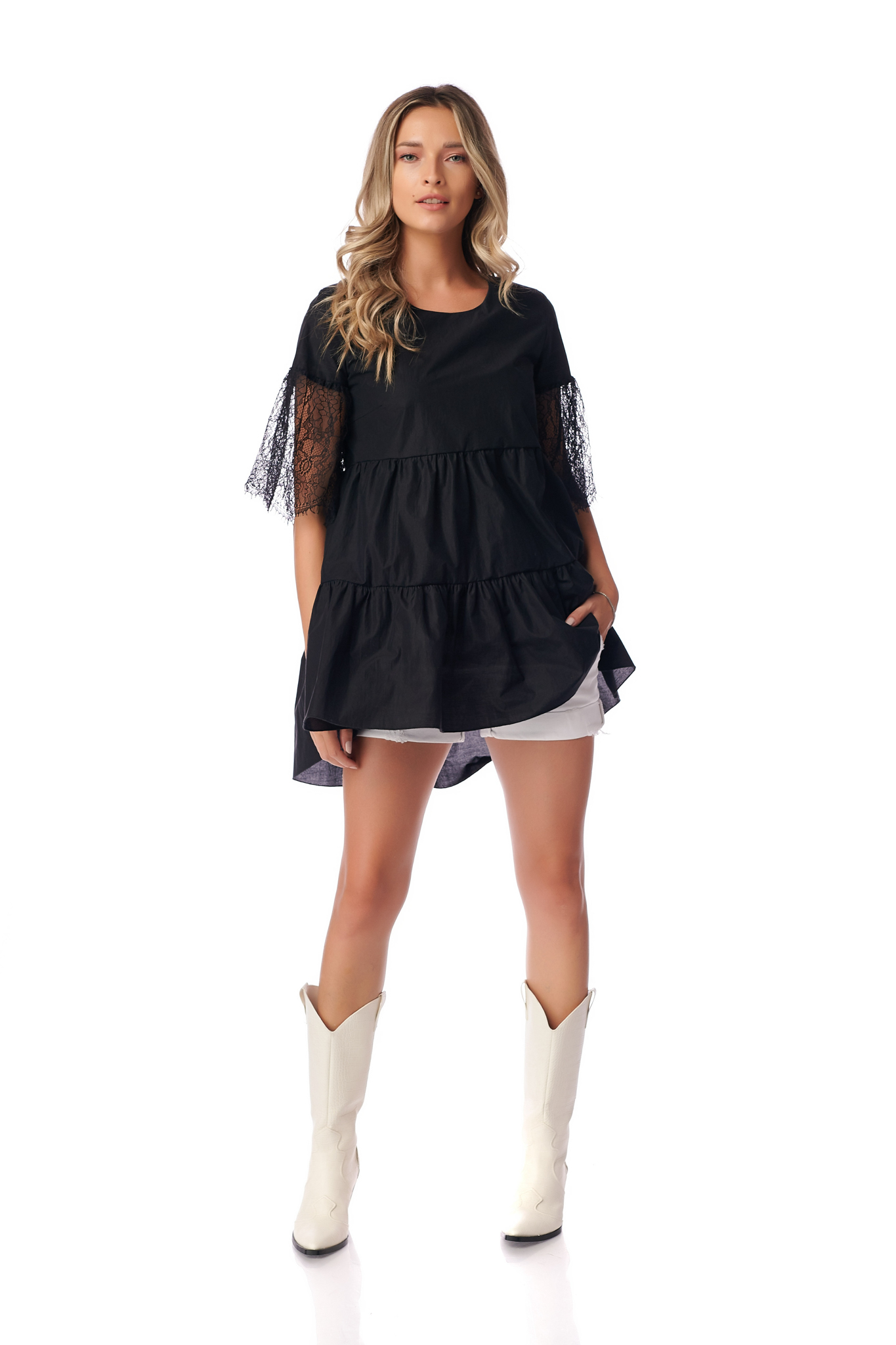 bluza neagra cu dantela bluza neagra cu dantela
