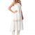 Rochie Fashion Loft, alba midi cu volane si dantela