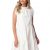 Rochie Fashion Loft, alba scurta din bumbac