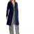 Palton elegant din stofa fina culoarea bleumarin cordon in talie
