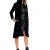 Cartigan cu gluga inchidere fermoar asimetric culoarea neagra