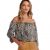 Bluza animal print maneci lungi culoarea bej