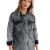 Jacheta casual din denim cu buzunare culoarea neagra