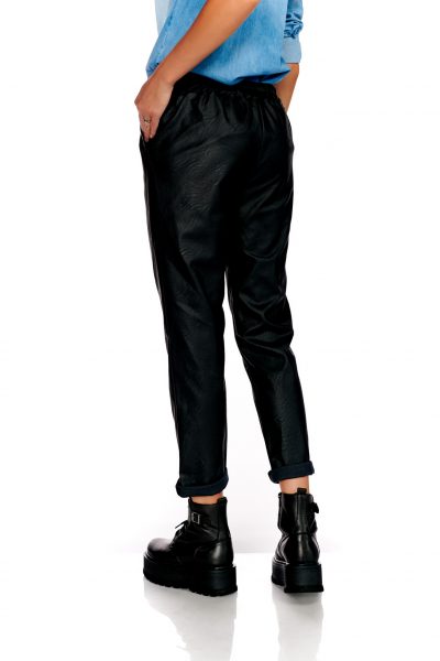 pantaloni casual piele