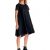 Rochie cu buzunare lateral casual neagra