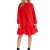 Rochie casual cu maneci lungi volane culoarea rosie