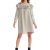 Rochie casual maneci lungi volane fata spate gri