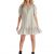 Rochie casual scurta din bumbac culoarea gri