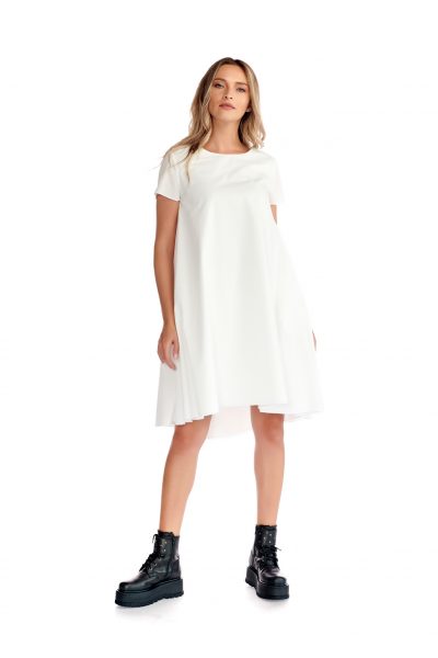 Rochie cu buzunare lateral casual ivory Rochie cu buzunare lateral casual ivory