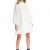 Rochie casual cu maneci lungi volane culoarea ivory
