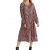 Rochie animal print volane  maneci lungi