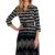 Rochie office curea in talie fusta plisata negru si alb