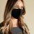Set 10 masti de protectie din bumbac 3 straturi culoarea neagra