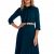 Rochie eleganta fusta plisata curea talie culoarea verde