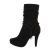Botine dama cu toc subtire, negre