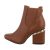 Botine dama elegante cu toc gros, bordo