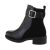 Botine dama cu efect croco, negre