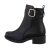 Botine dama casual cu efect croco, negre
