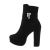 Botine dama cu platforma accesorizate, negre