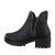 Botine dama casual accesorizate, negre