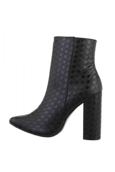 Botine dama eleganta cu varf ascutit, negre