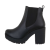 Botine dama din piele ecologica, negre