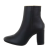 Botine office din piele ecologica, inchidere fermoar, negre