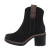 Botine dama din piele intoarsa ecologica , negre