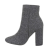 Botine dama din material textil, gri