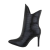 Botine cu toc subtire din piele ecologica, negre