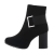 Botine elegante cu toc gros, piele ecologica , negre