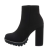 Botine dama cu toc inalt, piele eco, negre