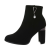 Botine dama elegante, piele intoarsa ecologica, negre
