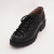 Pantofi casual din piele naturala, inchidere cu siret , negri