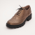 Pantofi din piele naturala, cu siret, culoarea bronz