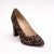 Pantofi dama din piele naturala,office, animal print, captuseala naturala, maro