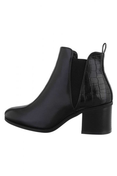 Botine dama elegante, negre