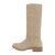 Cizme dama casual model perforata, crem
