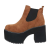 Botine dama cu platforma din piele ecologica, caramizi