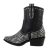 Botine stil ciocate cu capse, negre