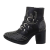 Botine dama rock style din piele ecologica, negre