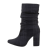 Botine dama din material textil, negre