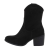 Botine negre cu toc mediu gros, piele ecologica