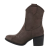 Botine cu toc mediu gros, piele ecologica, culoarea verde