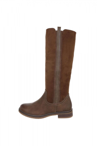 Cizme casual cu talpa joasa, kaki