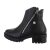Botine dama elegante, inchidere cu fermoar, negre