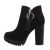 Botine cu fermoar si toc inalt, negre