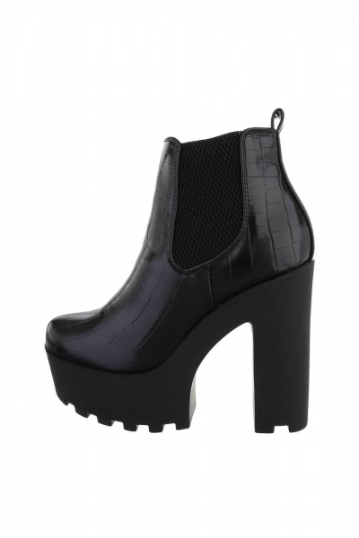 Botine dama cu platforma, negre